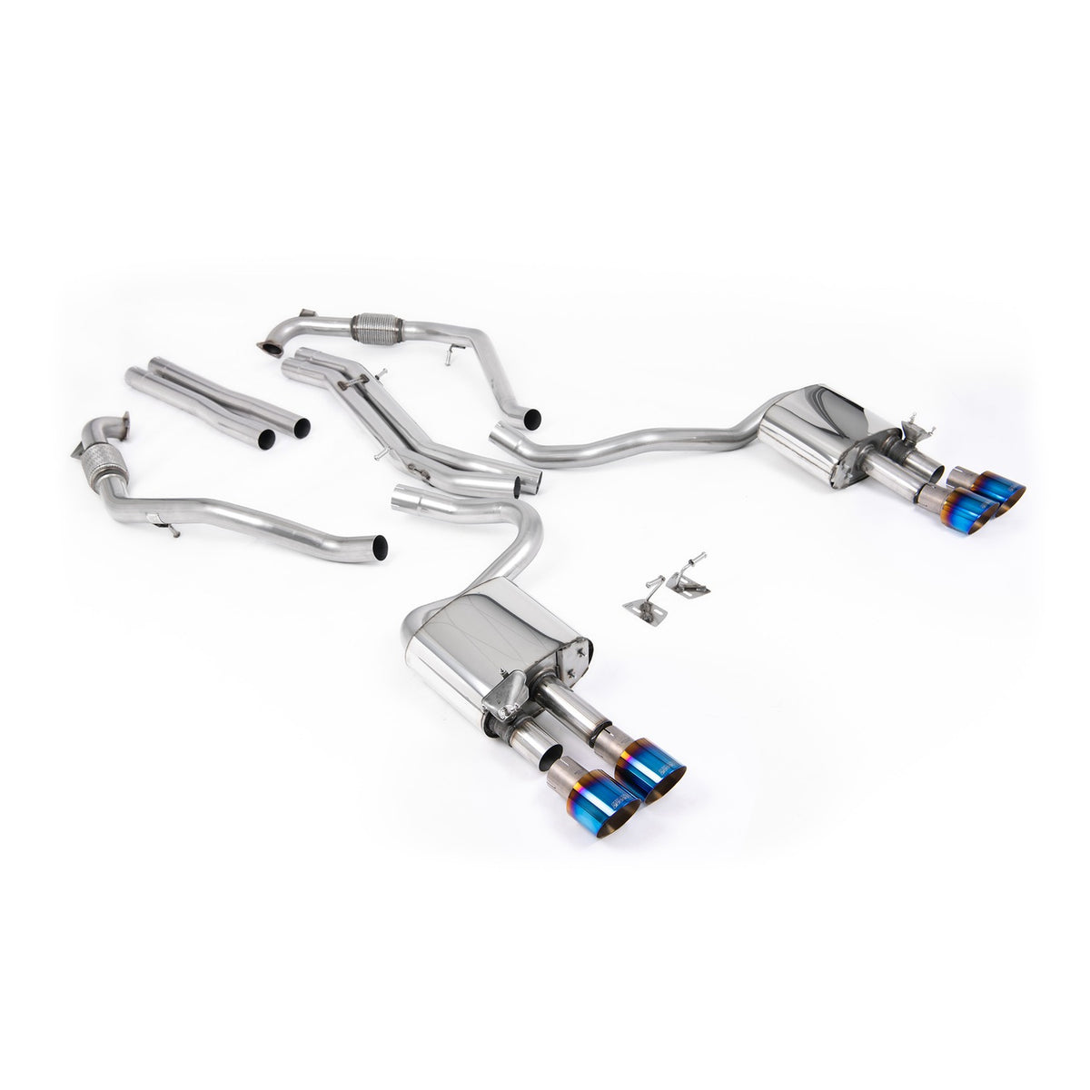 Milltek Cat Back Exhaust Audi S5 3.0 V6 Turbo Sportback B9 LCI Non-GPF Sport Diff with Brace Bars LHD 19+