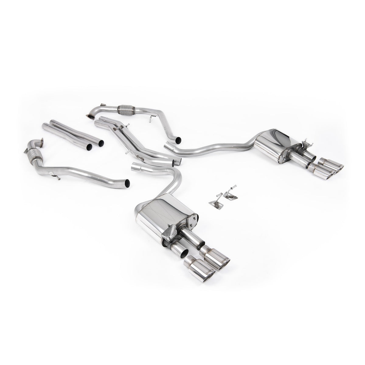 Milltek Cat Back Exhaust Audi S5 3.0 V6 Turbo Sportback B9 LCI Non-GPF Sport Diff with Brace Bars LHD 19+