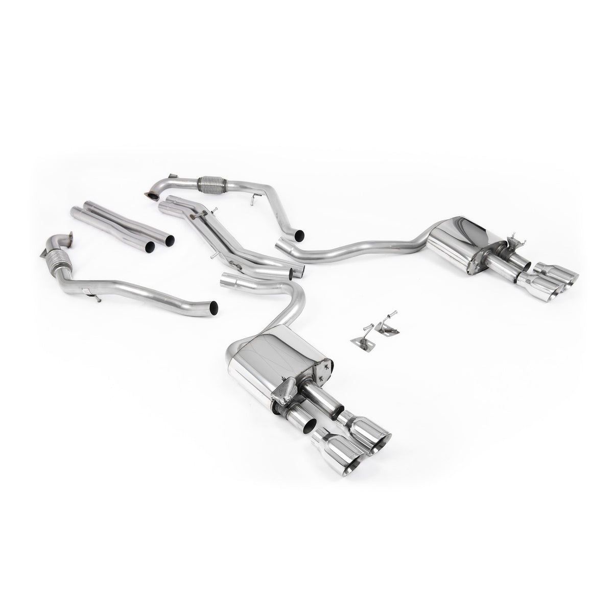 Milltek Cat Back Exhaust Audi S5 3.0 V6 Turbo Sportback B9 LCI Non-GPF Sport Diff with Brace Bars LHD 19+