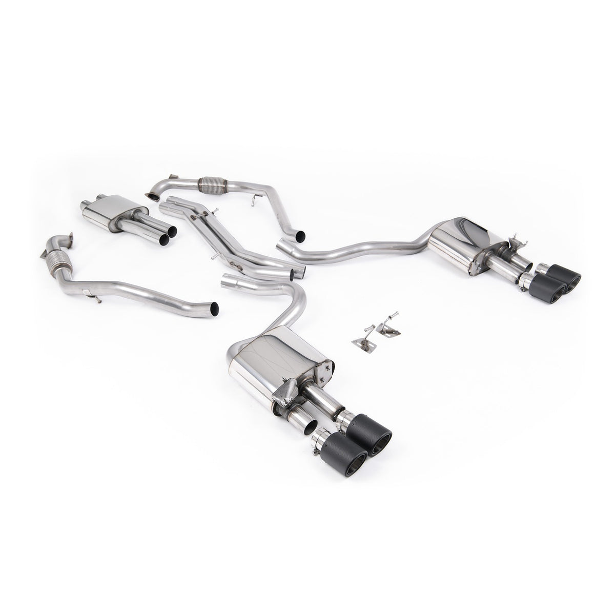Milltek Cat Back Exhaust Audi S5 3.0 V6 Turbo Sportback B9 Non-GPF Sport Diff with Brace Bars RHD 17+