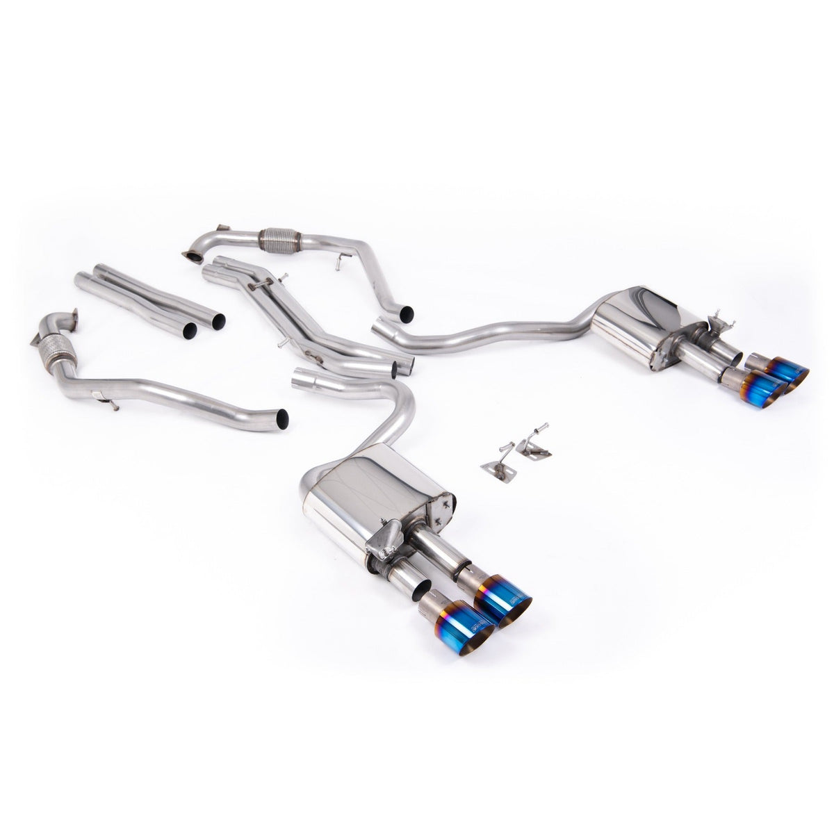 Milltek Cat Back Exhaust Audi S5 3.0 V6 Turbo Coupe B9 Non-GPF Sport Diff with Brace Bars RHD 17+