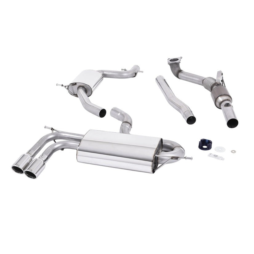 Milltek Turbo Back Exhaust with Sports Cat Audi A3 1.8 TSI 2WD 3dr 08-12