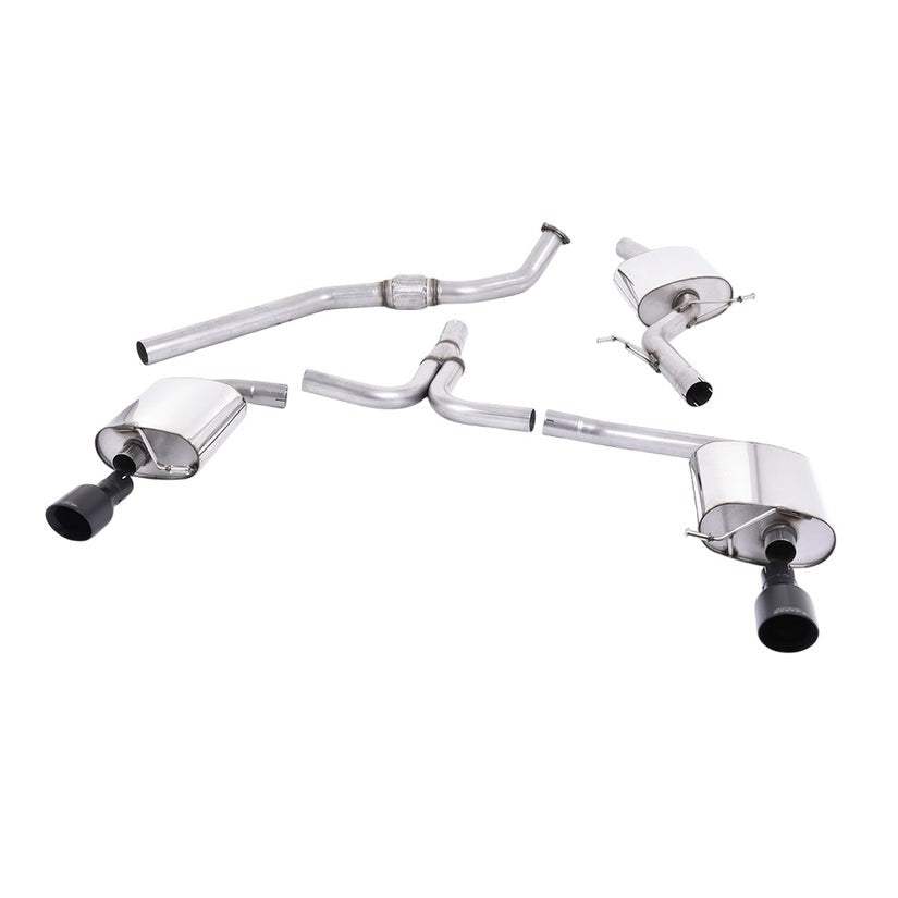 Milltek Cat Back Exhaust Audi A4 2.0 TFSI S line B8 2WD Quattro Tiptronic Saloon Avant 08-11