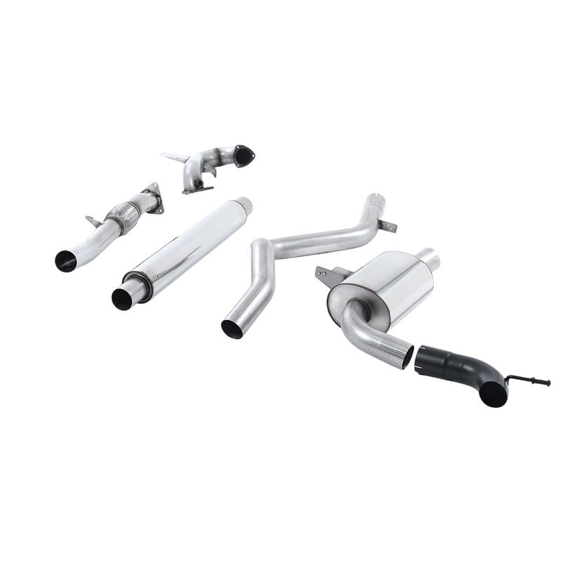 Milltek Turbo Back Exhaust No Cat Renault Mégane Renaultsport II inc Cup Trophy-R 10-17 SSXRN420