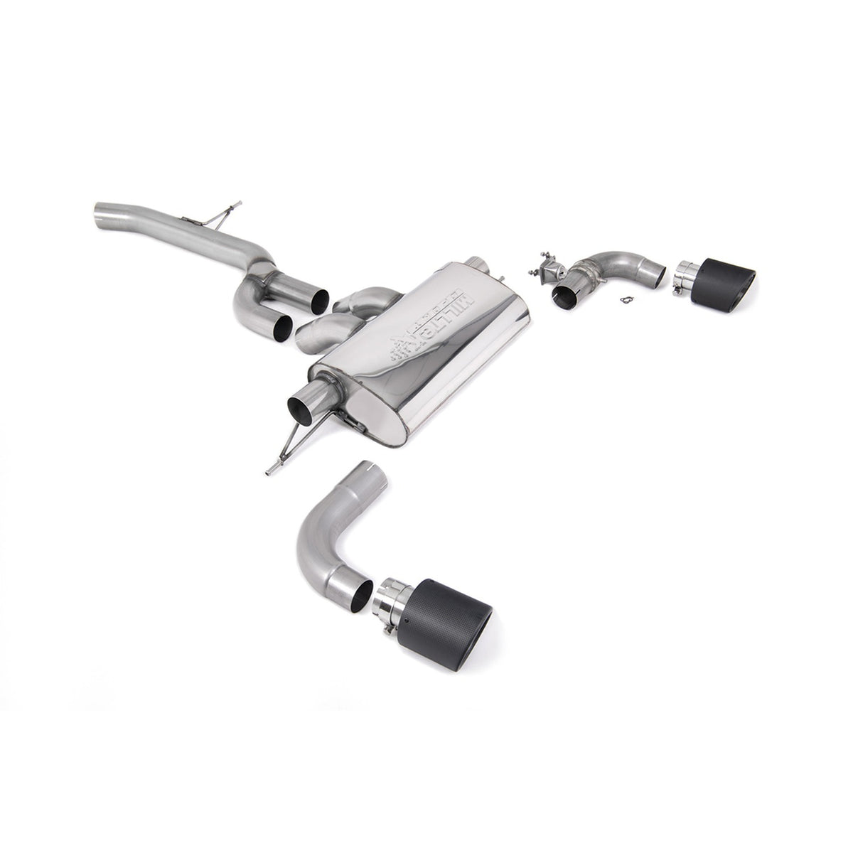 Milltek Filter Back Exhaust Toyota Lexus Supra A90 2.0 Turbo B48 UK EU 21+ - JET-115 Carbon Fibre