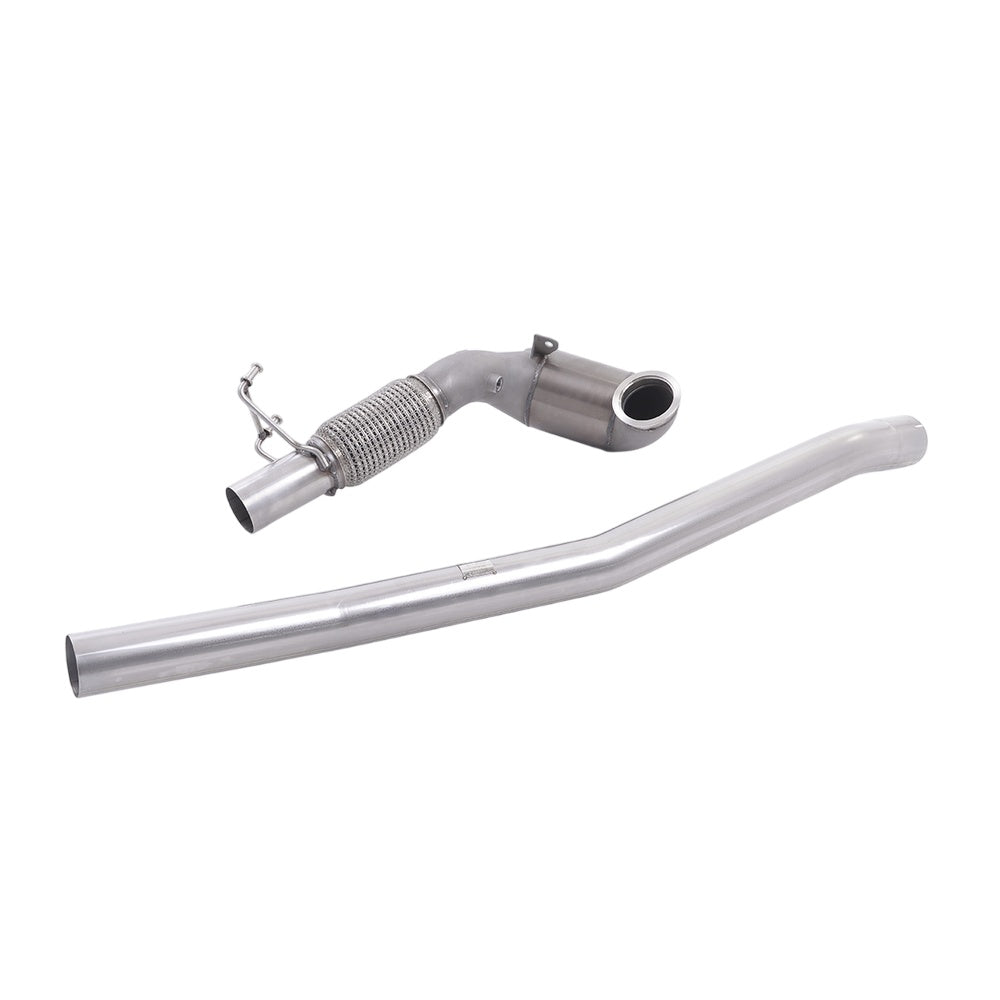 Milltek Cast Downpipe with Race Cat Exhaust Volkswagen Golf Mk7.5 R 2.0 TSI 310PS (Non-GPF Equipped Models Only) 76mm and EC Approved Systems 17-21