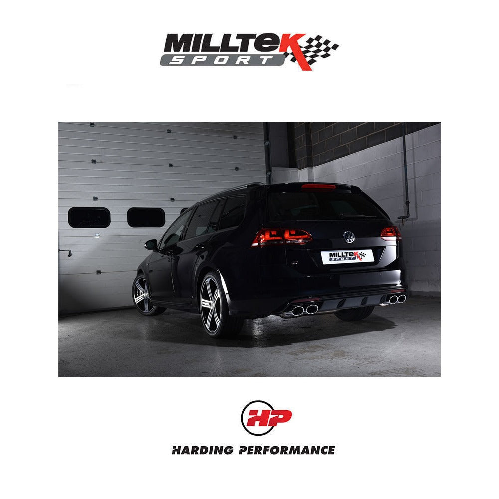 Milltek Cat Back Exhaust Volkswagen Golf Mk7 R Estate Variant 2.0 TSI 300PS 15-17