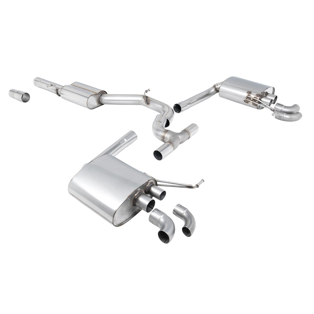 Milltek Cat Back Exhaust Volkswagen Arteon 2.0TSI 280PS 4Motion (North American Non Valved / Downturn Tips) 22-25