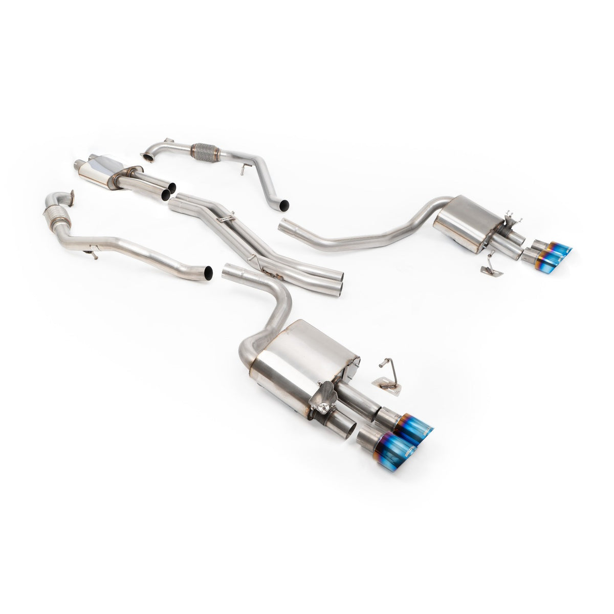 Milltek Cat Back Exhaust Audi S5 3.0 V6 Turbo Sportback B9 Non-GPF Sport Diff without Brace Bars RHD 17+
