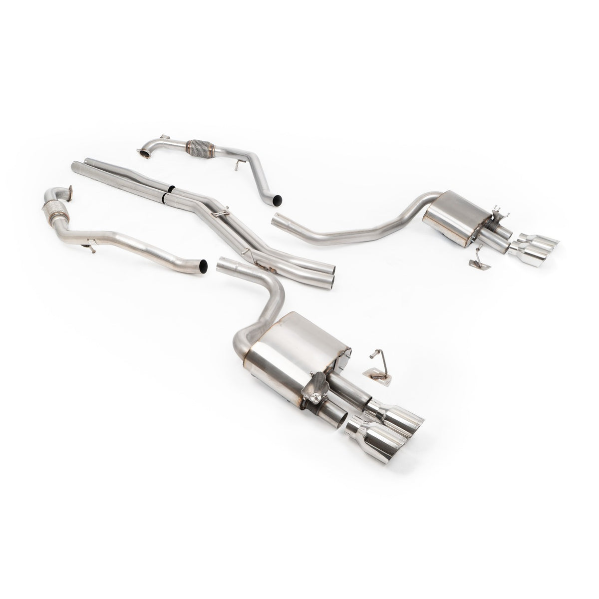 Milltek Cat Back Exhaust Audi S5 3.0 V6 Turbo Sportback B9 Non-GPF Sport Diff without Brace Bars RHD 17+