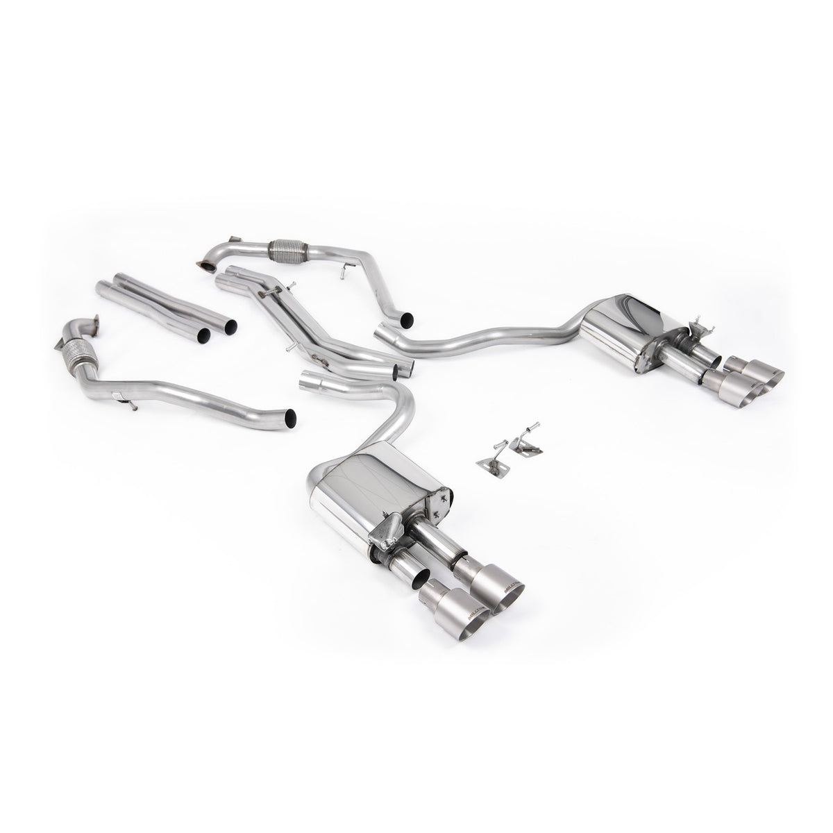 Milltek Cat Back Exhaust Audi S5 3.0 V6 Turbo Sportback B9 LCI Non-GPF Sport Diff with Brace Bars LHD 19+