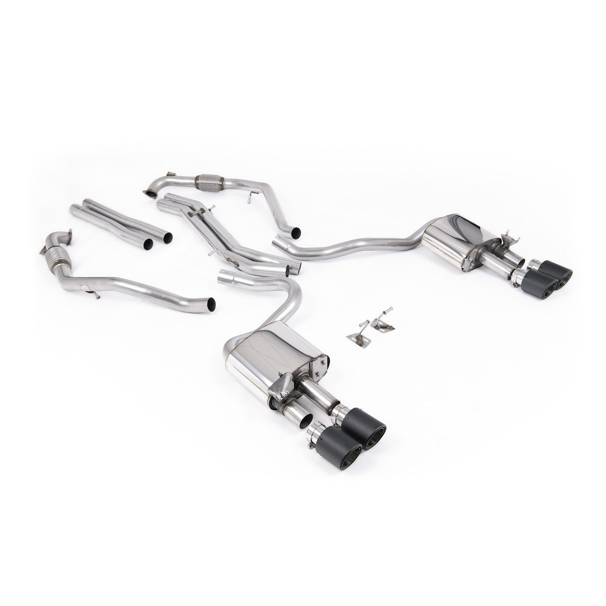 Milltek Cat Back Exhaust Audi S5 3.0 V6 Turbo Sportback B9 LCI Non-GPF Sport Diff with Brace Bars LHD 19+