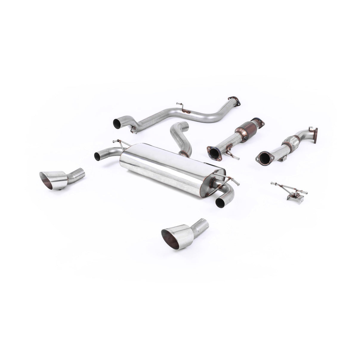 Milltek Turbo Back Exhaust with Sports Cat Ford Focus Mk2 RS 2.5T 305PS 09-10 SSXFD083