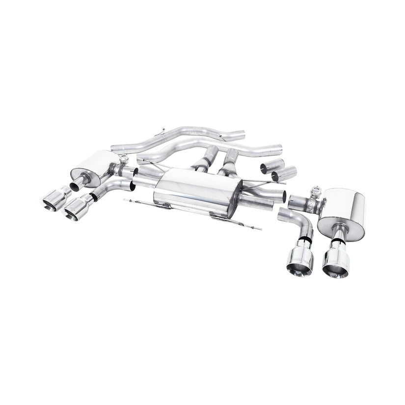 Milltek Front Pipe Back Exhaust Alfa Romeo Giulia Quadrifoglio 2.9 V6 Bi-Turbo Non-OPF/GPF 17+