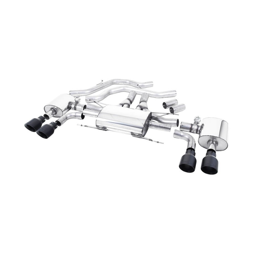 Milltek Front Pipe Back Exhaust Alfa Romeo Giulia Quadrifoglio 2.9 V6 Bi-Turbo Non-OPF/GPF 17+