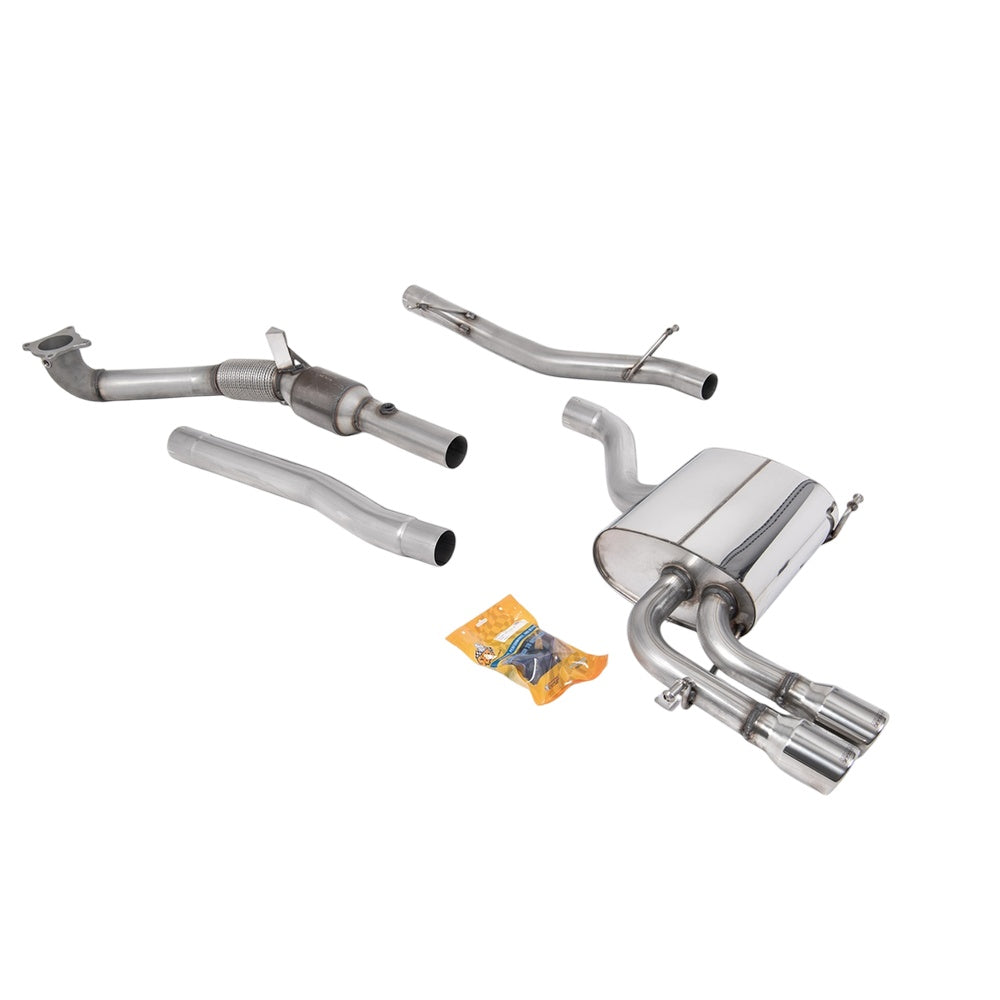 Milltek Turbo-back including Hi-Flow Sports Cat Exhaust Audi A3 2.0T FSI Quattro 5-Door SportBack 04-12