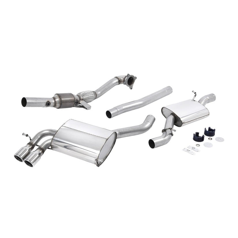 Milltek Turbo Back Exhaust with Sports Cat Audi S3 2.0 T Quattro Sportback 8P 07-12