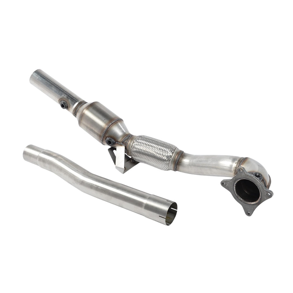 Milltek Cast Downpipe with HJS High Flow Sports Cat Exhaust Audi TT Mk2 TTS Quattro 08-14