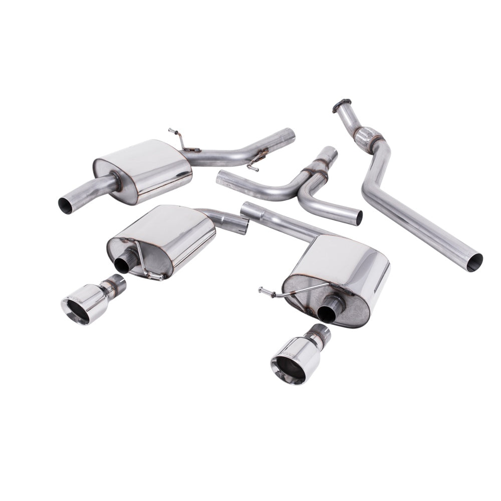 Milltek Cat Back Exhaust Audi A5 Coupe S-Line 2.0 TFSi 2WD and Quattro (Tiptronic only) 08-25