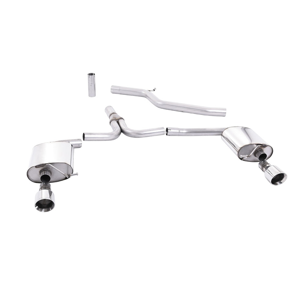 Milltek Cat Back Exhaust Audi A4 3.0 TDi B8 Quattro Saloon and Avant 08-11