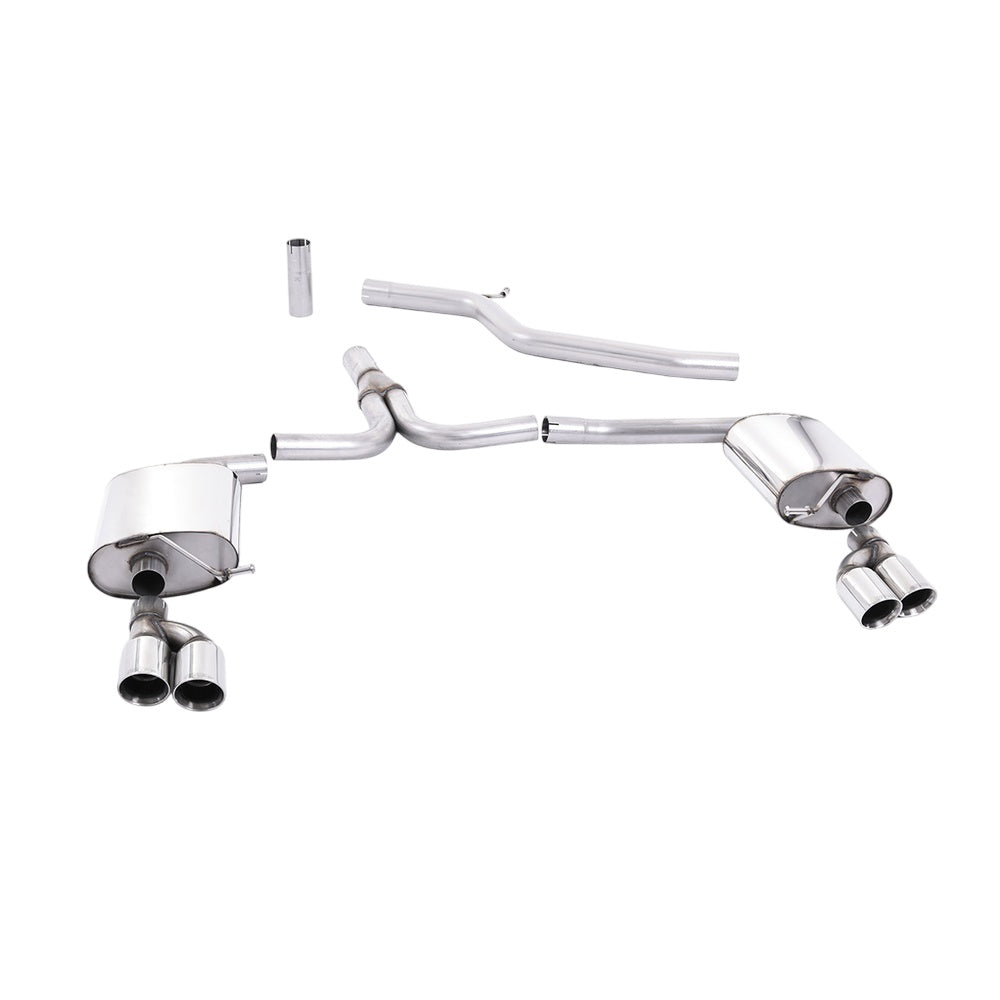 Milltek Cat Back Exhaust Audi A4 3.0 TDi B8 Quattro Saloon and Avant 08-11