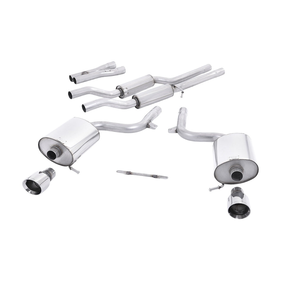 Milltek Cat Back Exhaust Audi A4 3.0 V6 B6 Quattro Saloon Avant and Cabriolet 01-05