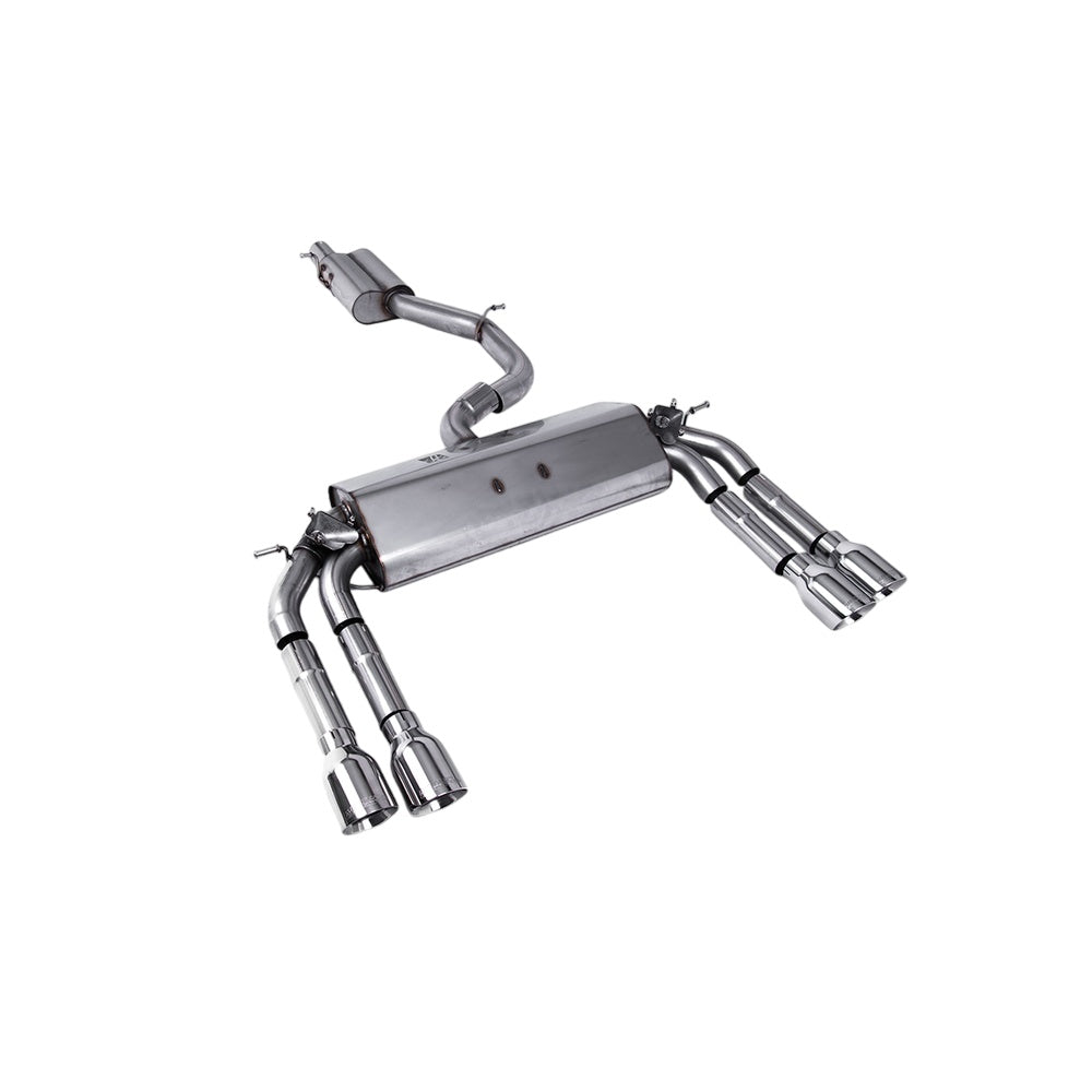 Milltek Cat Back Exhaust Audi S3 2.0 TFSi Quattro Saloon and Cabrio 8V/8V.2 (Non-GPF Equipped Models Only) 13-18