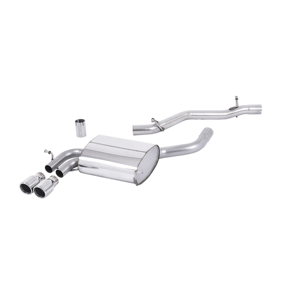 Milltek Cat Back Exhaust Non-Resonated Audi A3 3.2 V6 Quattro 3-Door and 5-Door Sportback 03-12