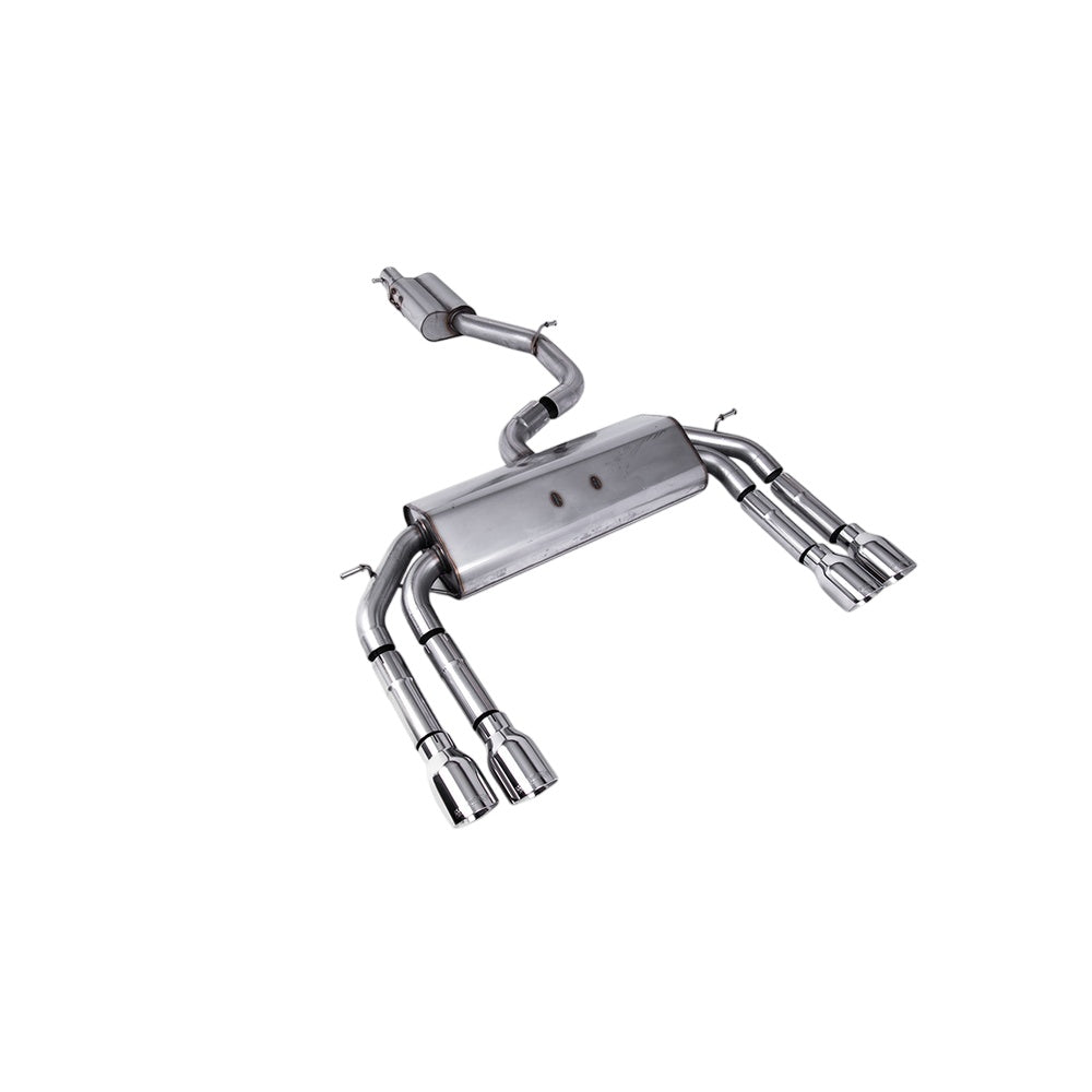 Milltek Cat Back Exhaust Audi S3 2.0 TFSi Quattro Saloon and Cabrio 8V/8V.2 (Non-GPF Equipped Models Only) 13-18