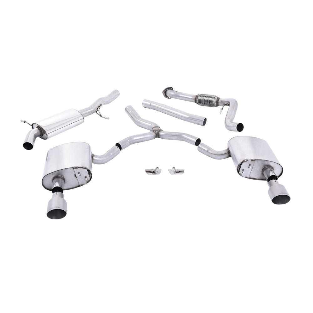 Milltek Cat Back Exhaust Audi A4 2.0 TFSi B9 Quattro Saloon and Avant (Non OPF/GPF Models inc Mild Hybrid and Without Brace Bars) 16-25