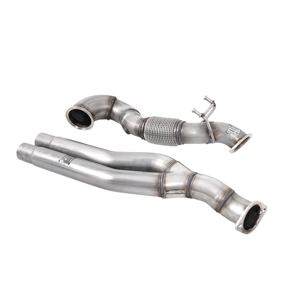 Milltek Large-bore Downpipe and De-cat Exhaust Audi TT Mk3 TTRS 2.5TFSi Quattro (Non-OPF/GPF Models) 16-25