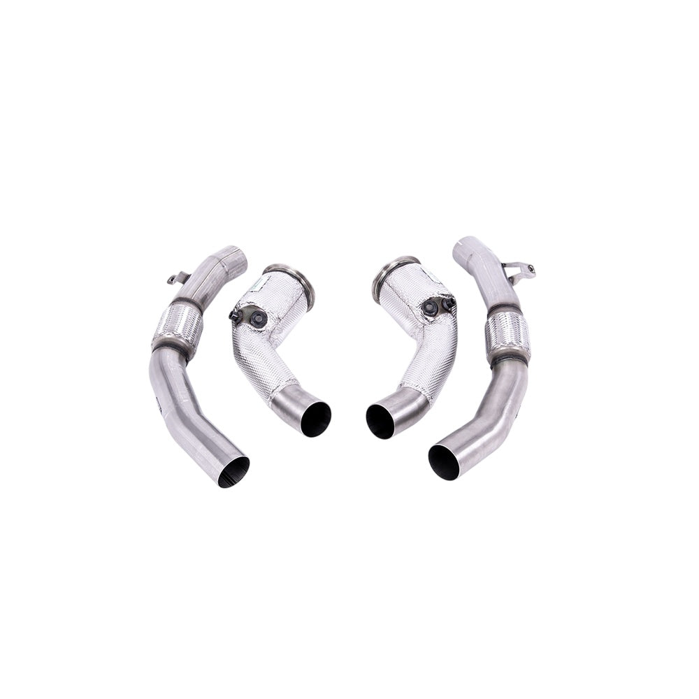 Milltek Large-bore Downpipes and Cat Bypass Pipes Exhaust Audi RS7 C8 4.0 V8 Bi-Turbo (OPF/GPF Models) 19-25