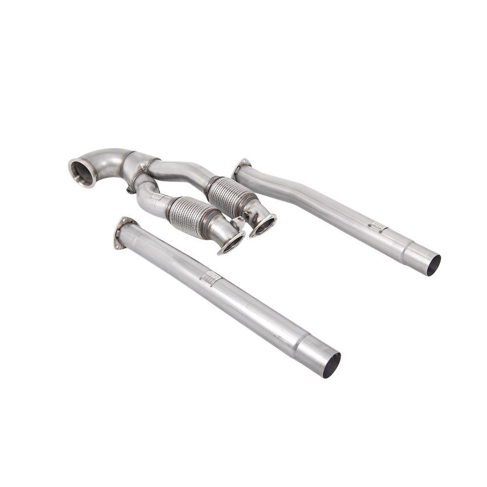 Milltek Large-bore Downpipe and De-cat Exhaust Audi RS3 Saloon / Sedan 400PS (8V MQB) Non-OPF/GPF Models 17-25