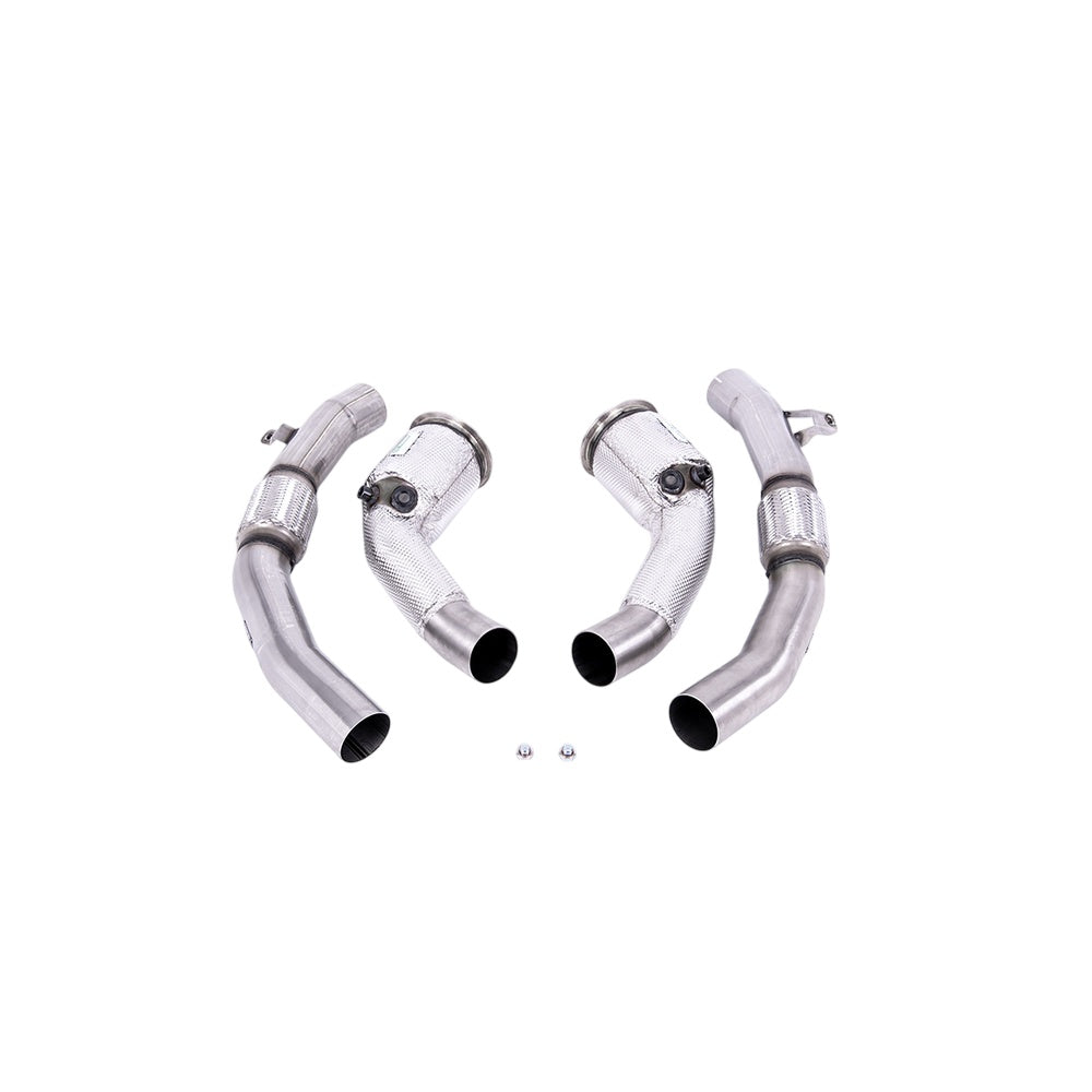 Milltek Large-bore Downpipes and Cat Bypass Pipes Exhaust Audi RS6 C8 4.0 V8 Bi-Turbo inc Performance Edition (Non OPF/GPF Models USA/ROW Models) 20-25