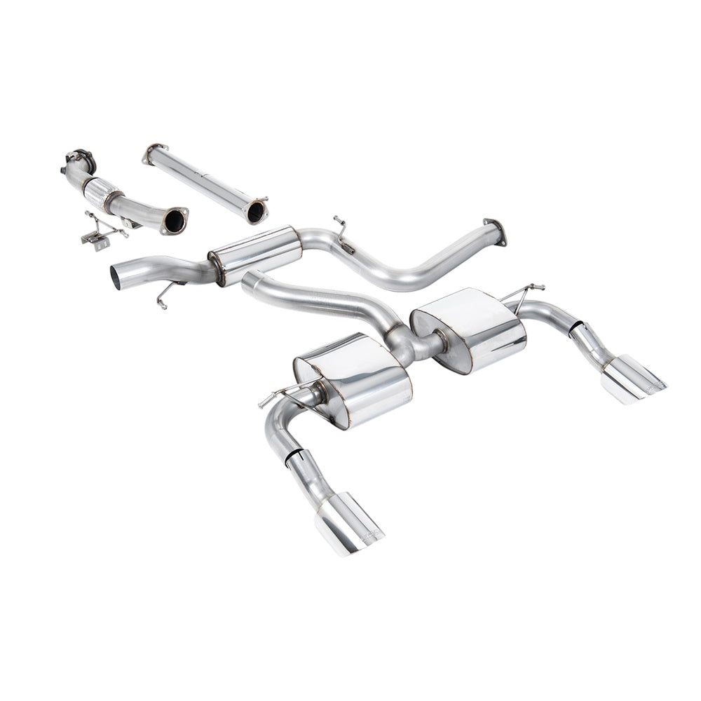 Milltek Turbo-back excluding Hi-Flow Sports Cat Exhaust Ford Focus Mk2 RS 2.5T 305PS 09-10