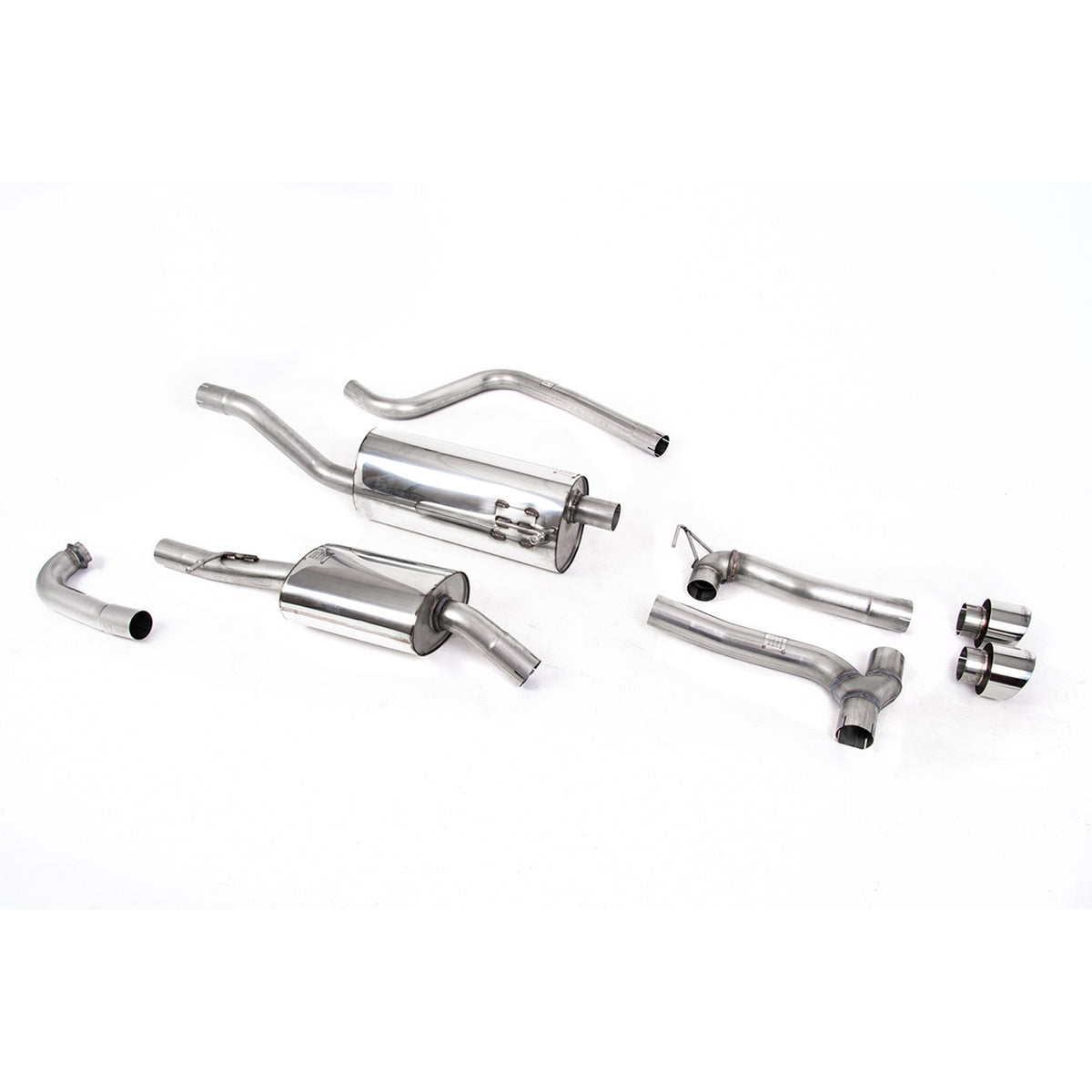 Milltek Cat Back Exhaust Ford Fiesta Mk8 1.0T EcoBoost ST-Line 3dr 5dr Non-OPF/GPF Maxton Dual Outlet 17-19