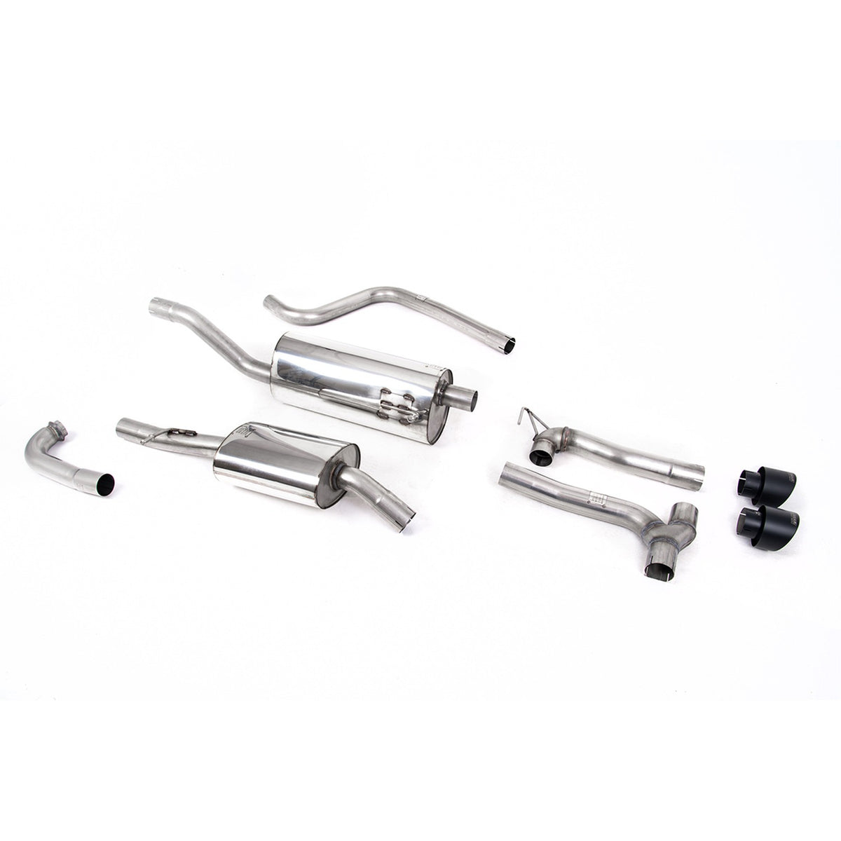 Milltek Cat Back Exhaust Ford Fiesta Mk8 1.0T EcoBoost ST-Line 3dr 5dr Non-OPF/GPF Maxton Dual Outlet 17-19