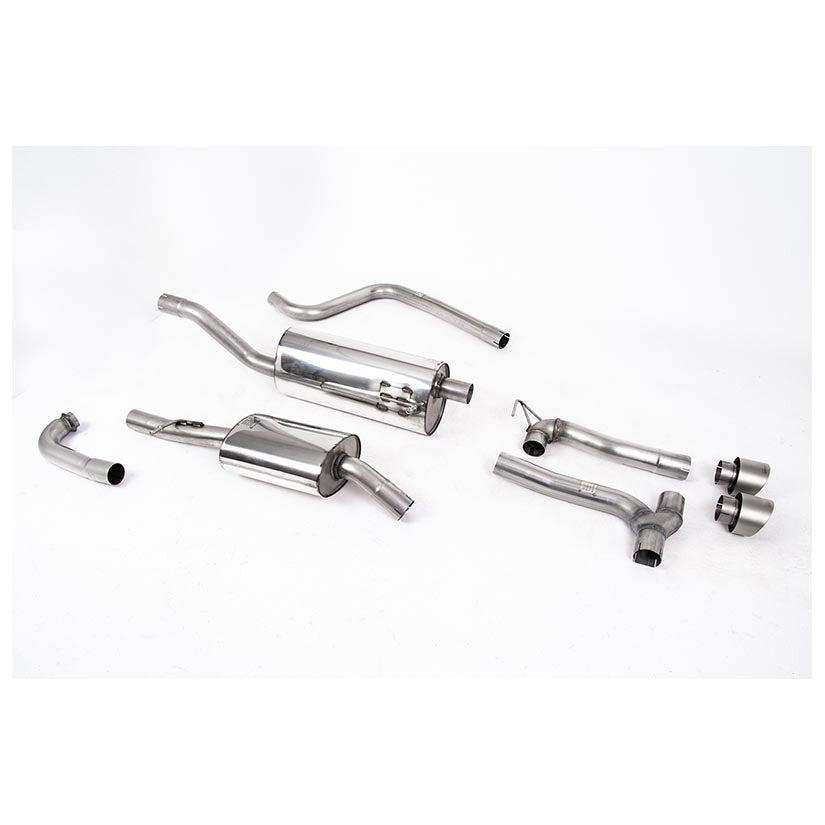 Milltek Cat Back Exhaust Ford Fiesta Mk8 1.0T EcoBoost ST-Line 3dr 5dr Non-OPF/GPF Maxton Dual Outlet 17-19