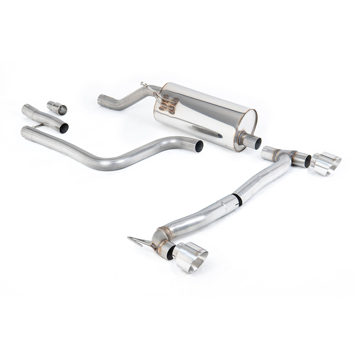 Milltek Filter Back Exhaust Ford Fiesta Mk8 1.0T EcoBoost ST-Line 3dr 5dr 155ps Hybrid OPF/GPF Maxton Dual Outlet 20+