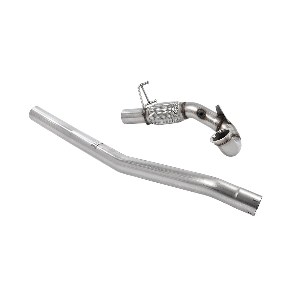 Milltek Large-bore Downpipe and De-cat Exhaust Skoda Octavia vRS 2.0 TSI 245PS Hatch and Estate (manual and DSG-auto Non-OPF/GPF and Post Facelift) 18-19