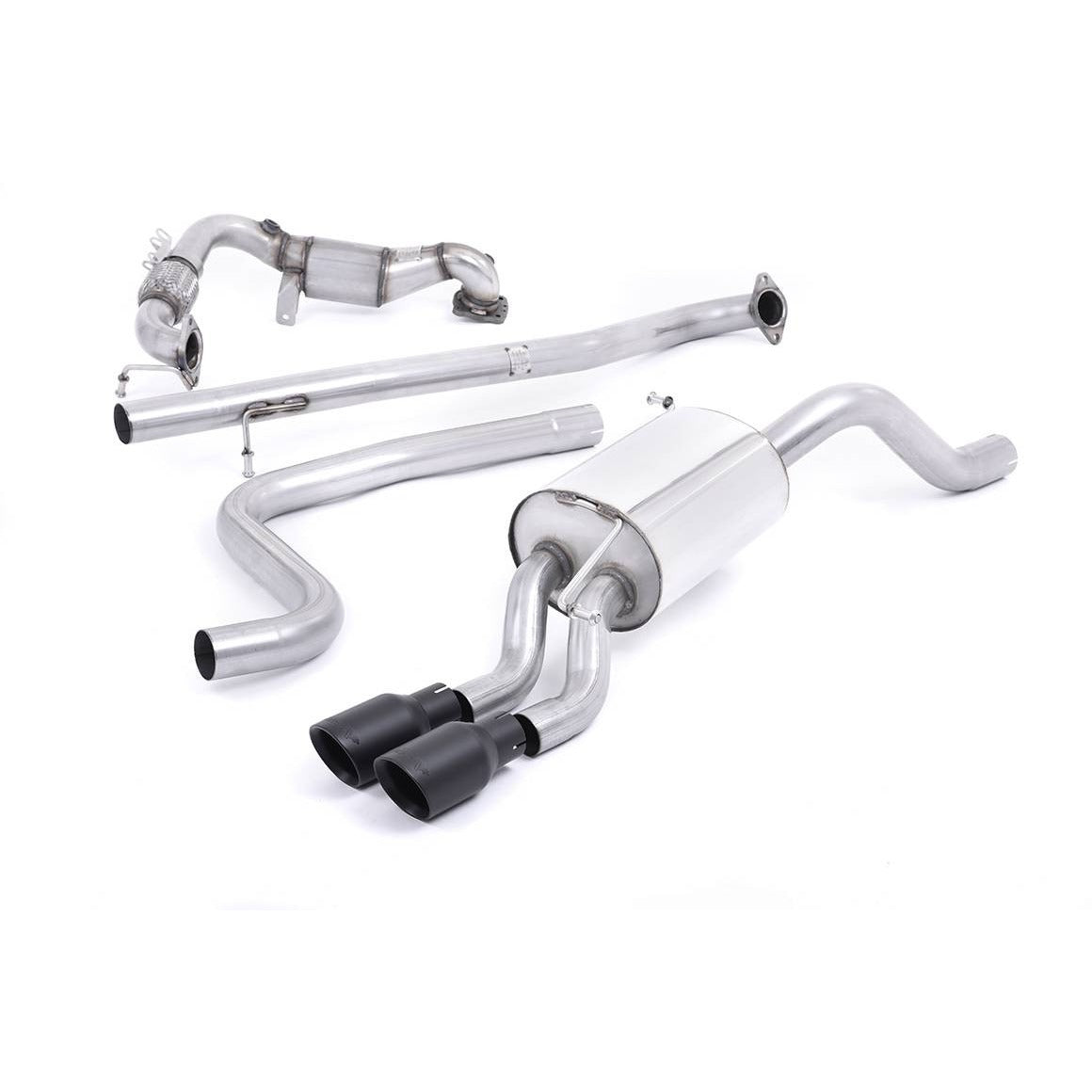 Milltek Turbo Back Exhaust with Sports Cat Volkswagen Golf Mk7 R 2.0 TSI 300PS ECE Approved 76.2mm 14-16 SSXVW253