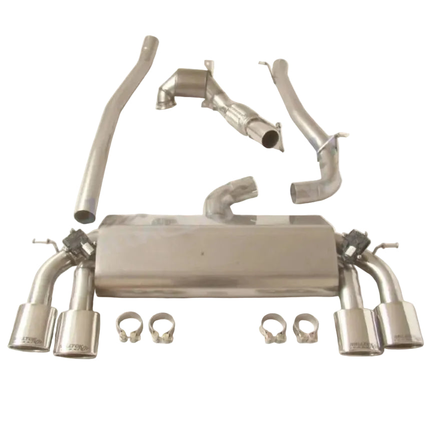 Milltek Turbo Back Exhaust with Sports Cat Volkswagen Golf Mk7 R 2.0 TSI 300PS ECE Approved 76.2mm 14-16 SSXVW255