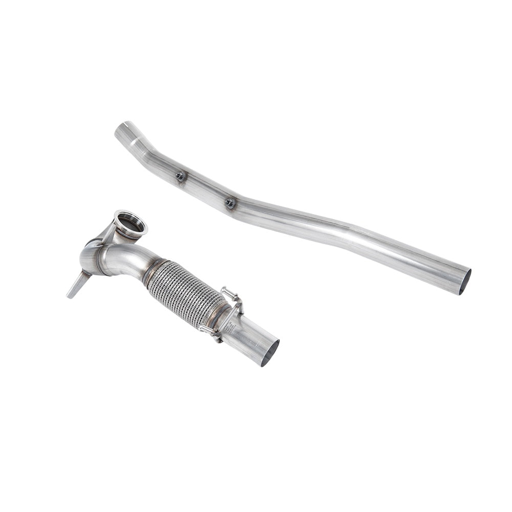 Milltek Large-bore Downpipe and De-cat Exhaust Volkswagen T-Roc R 2.0TSI 300ps (with OPF/GPF) 19-22