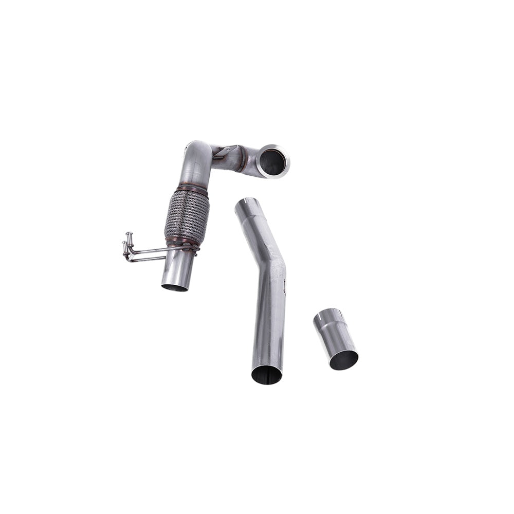 Milltek Large-bore Downpipe and De-cat Exhaust Volkswagen Polo GTI 2.0 TSI (AW 5-Door) Non GPF/OPF Models Only 18-19