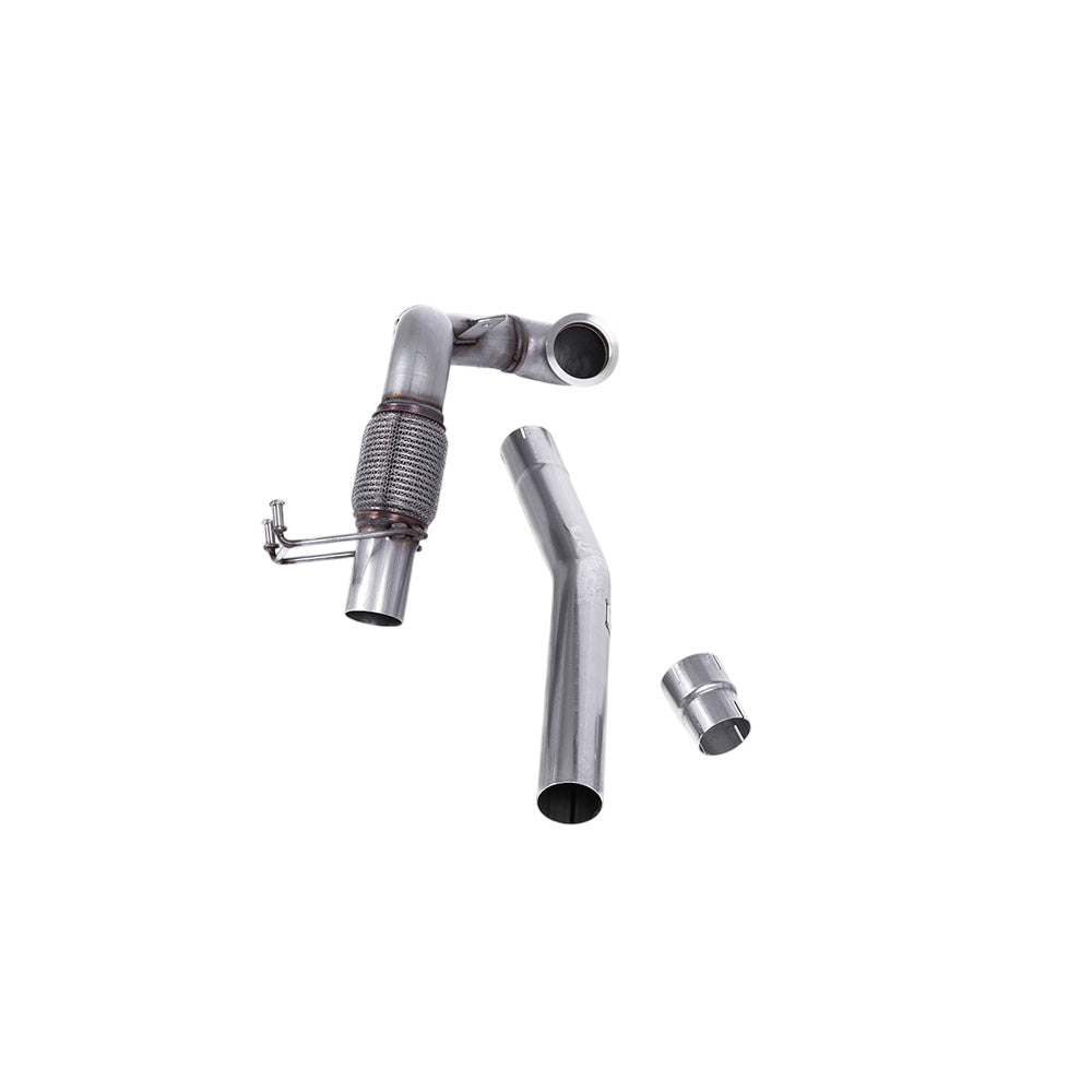 Milltek Large-bore Downpipe and De-cat Exhaust Volkswagen Polo GTI 2.0 TSI (AW 5-Door) Non GPF/OPF Models Only 18-19