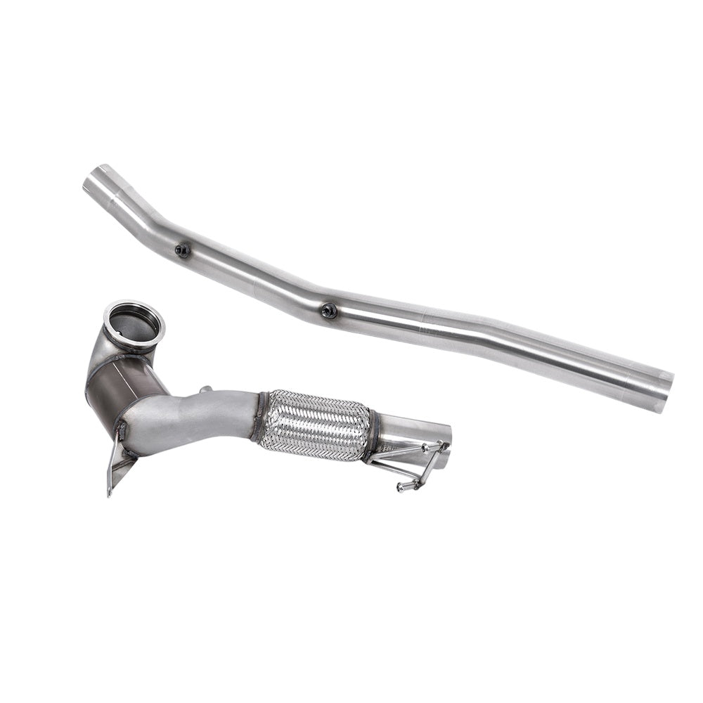 Milltek Large Bore Downpipe and Hi-Flow Sports Cat Exhaust Audi S3 2.0 TFSi Quattro Saloon / Sedan 310PS 8Y (North American / Non-OPF Models Only) 22-25