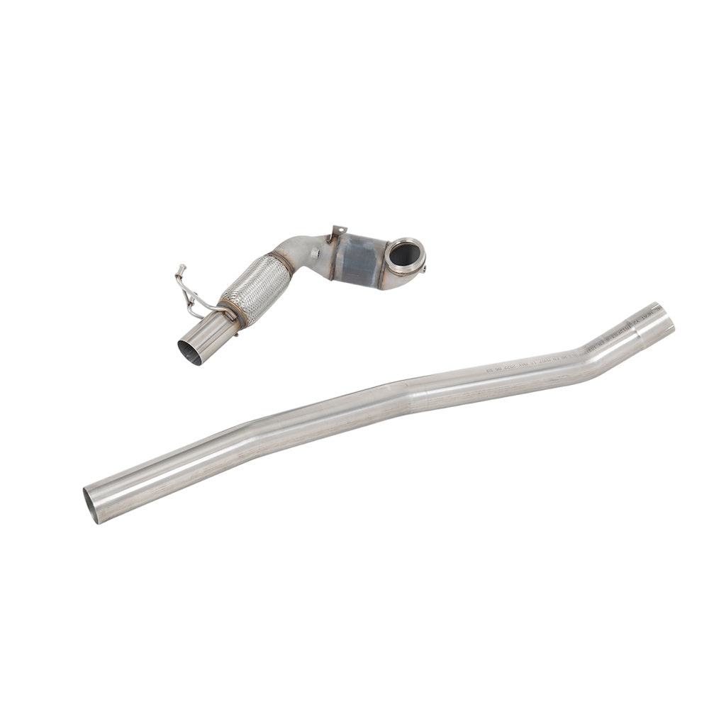 Milltek Large Bore Downpipe and Hi-Flow Sports Cat Exhaust Volkswagen Golf Mk7.5 R 2.0 TSI 310PS (Non-GPF Equipped Models Only) 80mm Race Systems 17-21