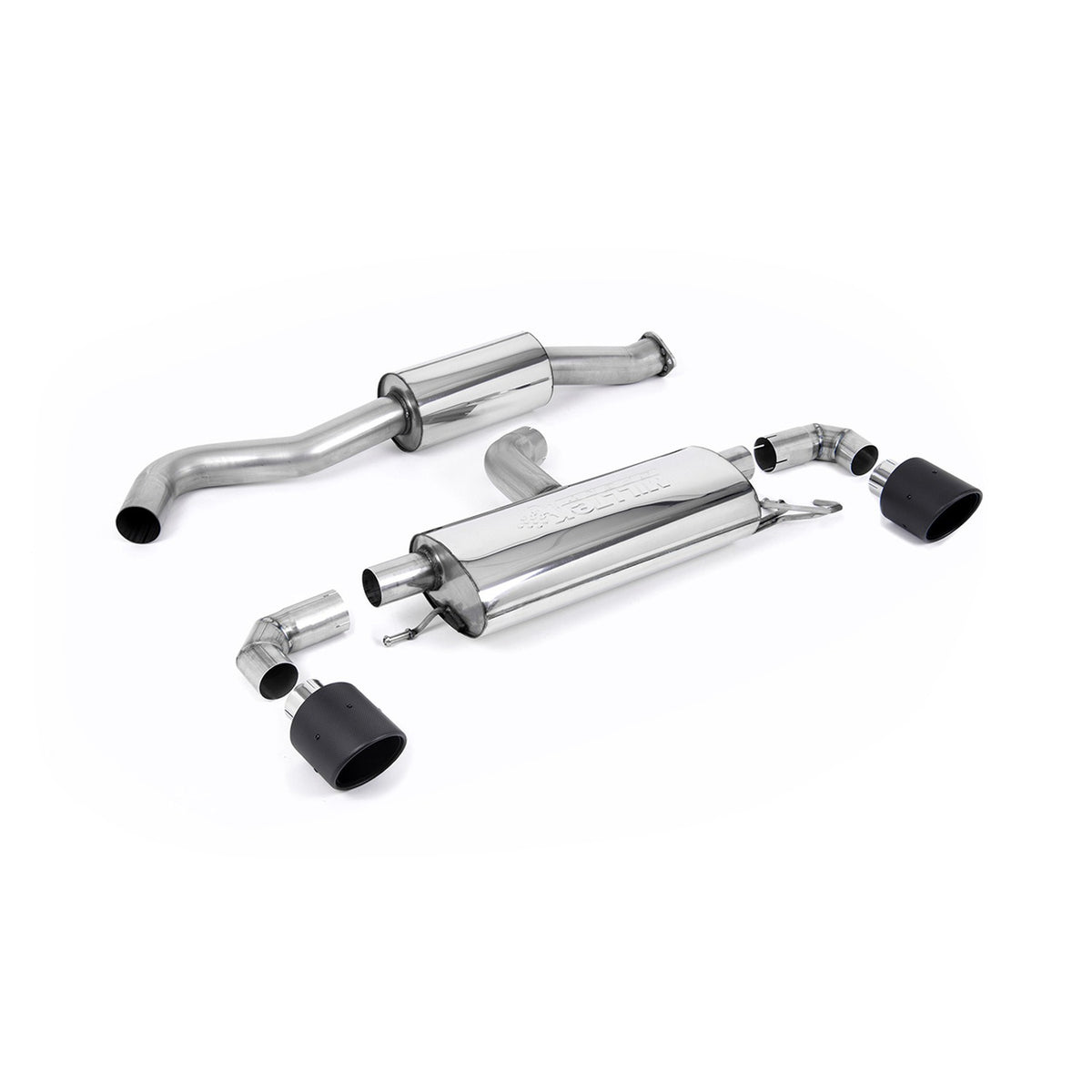 Milltek Filter Back Exhaust Toyota Yaris Gen 1 GR Circuit Pack 1.6T OPF/GPF 20-24 - Resonated - EC Approved / JET-115 Carbon Fibre